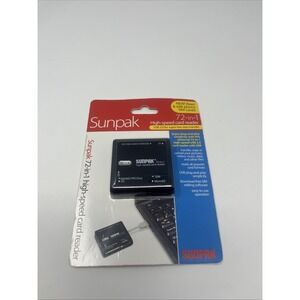 Sunpak 72-in-1 High-Speed Card Reader Built In USB 2.0 Self Storage Plug SEALED!